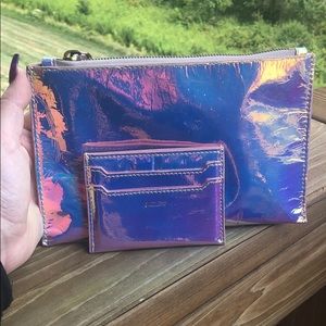 J. Crew leather pouch & card case